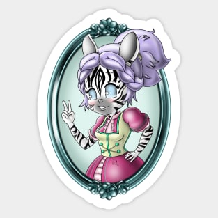 Zebra Girl Sticker